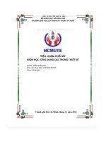 Tiểu luận cuối kỳ môn học  ứng dụng cae trong thiết kế