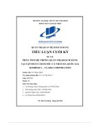 (Tiểu luận) đề tài phân tích hệ thống quản trị khách hàngtại tập đoàn chăm sóc cá nhân đa quốc giakimberly – clark corporation