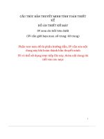 Đồ án thiết kế máy cấu trúc bản thuyết minh tính toán thiết kế