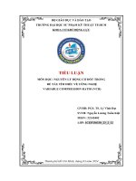 TIỂU LUẬN MÔN HỌC NGUYÊN LÝ ĐỘNG CƠ ĐỐT TRONG ĐỀ TÀI TÌM HIỀU VỀ CÔNG NGHỆ VARIABLE COMPRESSION RATIO (VCR)