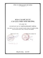 Báo cáo đề xuất cấp giấp phép môi trường Cơ sở nhom kinh đức hùng