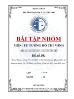 Tiểu luận trình bày tư tưởng hồ chí minh về độc lập thực sự  quan điểm vận dụng tư tưởng hồ chí minh của đảng cộng sản việt nam hiện nay