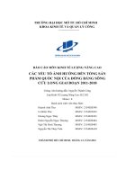 (Tiểu luận) các yếu tố ảnh hưởng đến tổng sảnphẩm quốc nội của đồng bằng sôngcửu long giai đoạn 2011 2018