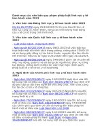 Danh mục các văn bản quy phạm pháp luật lĩnh vực y tế ban hành năm 2023