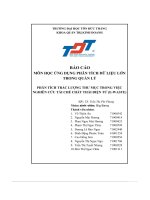 Báo cáo môn học ứng dụng phân tích dữ liệu lớn trong quản lý phân tích trắc lượng thư mục trong việc nghiên cứu tái chế chất thải điện tử (e waste)