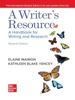 A writers resource a handbook for writing and research seventh edition