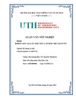 Robot sơn tại các nhà máy lắp ráp chế tạo ô tô