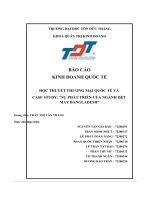 Báo cáo kinh doanh quốc tế học thuyết thương mại quốc tế và case study sự phát triển của ngành dệt may bangladesh