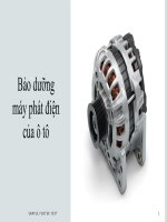Bảo dưỡng máy phát điện của ô tô