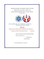 Đề tài tính toán thiết kế hệ thống sấy thăng thanh long với năng suất kg mẻ