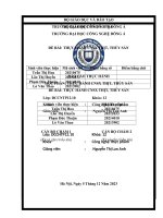 ĐỀ BÀI THỰC HÀNH CNSX THỊT, THỦY SẢN