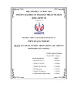 Tiểu luận cuối kỳ đề tài xây dựng và phát triển chiến lược cho sản phẩm milo của nestle