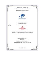 (Tiểu luận) tiểu luận đề tài  phân tích dịch vụ của haidilao