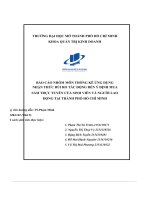 (Tiểu luận) môn thống kê ứng dụngnhận thức rủi ro tác động đến ý định muasắm trực tuyến của sinh viên và người laođộng tại thành phố hồ chí minh