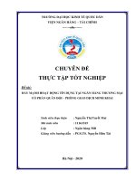 Chuyên đề thực tập tốt nghiệp: Đẩy mạnh hoạt động tín dụng tại ngân hàng thương mại cổ phần quân đội - phòng giao dịch Minh Khai