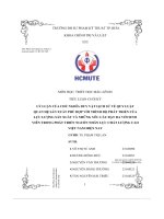 Lý luận của chủ nghĩa duy vật lịch sử về quy luật quan hệ sản xuất phù hợp với trình độ phát triển của lực lượng sản xuất và những yêu cầu đặt ra với sinh viên trong phát triển nguồn nhân lực chất lượng cao việt nam hiện nay