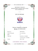 Kỹ thuật sấy và chưng cất đề tài  sấy thăng hoa