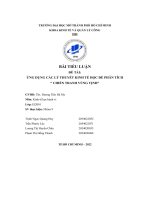 (Tiểu luận) đề tài ứng dụng các lý thuyết kinh tế học để phân tích chiến tranh vùng vịnh