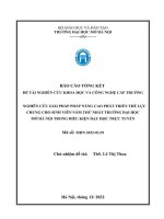 Đề tài nghiên cứu khoa học cấp Trường: Nghiên cứu giải pháp nâng cao phát triển thể lực chung cho sinh viên năm thứ nhất Trường Đại học Mở Hà Nội trong điều kiện dạy học trực tuyến