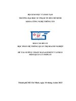 Báo cáo đồ án đề tài supply chain management và phần mềm quản lý snipe it