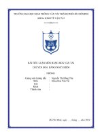 Bài tiểu luận môn hàng hoá vận tải chuyên đề 6 hàng nguy hiểm