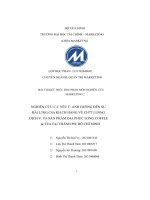 Đánh giá sự hài lòng của khách hàng về chất lượng của các sản phẩm và dịch vụ của phúc long coffee  tea tại tp hcm