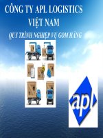 Tiểu Luận - Đề Tài - Quy Trình Nghiệp Vụ Gom Hàng Công Ty Apl Logistics Việt Nam