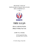 Tiểu luận đề tài camless engine (động cơ không trục cam)