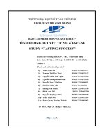 (Tiểu luận) tình huống thuyết trình số 6 casestudy tasting success