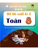 Đề học kì 2 môn toán lớp 8 kết nối