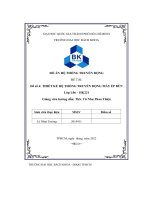 Đồ án hệ thống truyền động đề số 4  thiết kế hệ thống truyền động máy ép bùn