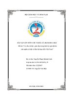 BÀI TẬP LỚN MÔN CHỦ NGHĨA XÃ HỘI KHOA HỌC Đề tài Cơ cấu xã hội - giai cấp trong thời kỳ quá độ lên chủ nghĩa xã hội và liên hệ thực tiễn Việt Nam