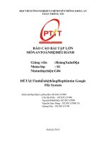 Báo cáo bài tập lớn môn an toàn hệ điều hành  đề tài tìm hiểu hệ thống file phân tán google file system