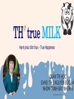 Phân tích môi trường doanh nghiệp th true milk  lập ma trận swot th true milk