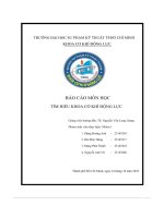 Báo cáo môn học tìm hiểu khoa cơ khí động lực