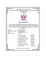 Các nhân tố ảnh hưởng tới quyết định mua hàng trực tuyến của sinh viên trường đại học sư phạm kỹ thuật thành phố hồ chí minh trong bối cảnh dịch covid  19