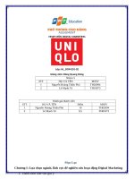 Assigment nhập môn digital marketing  thương hiệu lựa chọn uniqlo
