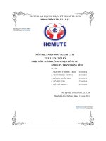 Tiểu luận cuối kỳ nhập môn ngành công nghệ thông tin