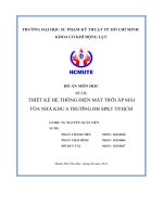 Thiết kế hệ thống điện mặt trời áp mái tòa nhà khu a trường đh spkt tp hcm