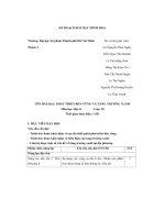 Kế hoạch bài dạy minh hoạ  phát triển bền vững và tăng trưởng xanh