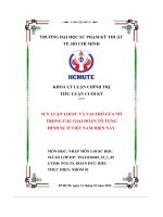 Tiểu luận logic suy luận logic và vai trò của nó trong các giai đoạn tố tụng hình sự ở việt nam hiện nay