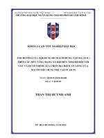 Ảnh hưởng của nội dung do người dùng tạo ra (ugc) trên các nền tảng mạng xã hội đến thái độ đối với ugc và quyết định lựa chọn địa điểm ăn uống của người tiêu dùng trẻ tại tp hcm