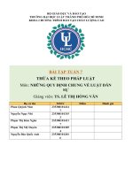 Bài tập tuần 7 thừa kế theo pháp luật môn những quy định chung về luật dân sự