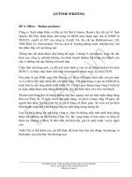 31 ĐỀ THI TIẾNG ANH CHUYÊN NGÀNH 1 FTU  WRITING LETTER