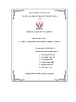 Đề tài tiểu luận vấn đề bất bình đẳng giới trong xã hội ngày nay