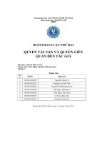 Buổi thảo luận thứ haiquyền tác giả và quyền liênquan đến tác giả  nguyên tắc sử dụng hợp lý fair use là gì