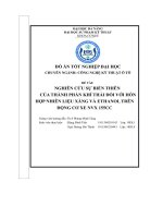 Nghiên cứu sự biến thiên của thành phần khí thải đối với hỗn hợp nhiên liệu xăng và ethanol trên động cơ xe nvx 155cc