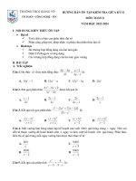 Đề cương gk2 toán 8 giảng võ 2324