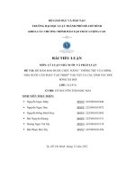 Đề tài để đảm bảo được chức năng  thống trị của mình,nhà nước cần phải can thiệp vào tất cả các lĩnh vực đờisống xã hội