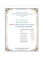 Nhận thức khoa học và vai trò của tư duy logic trong nhận thức khoa học